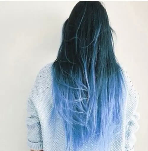 Kỹ thuật nhuộm tóc màu xanh biển