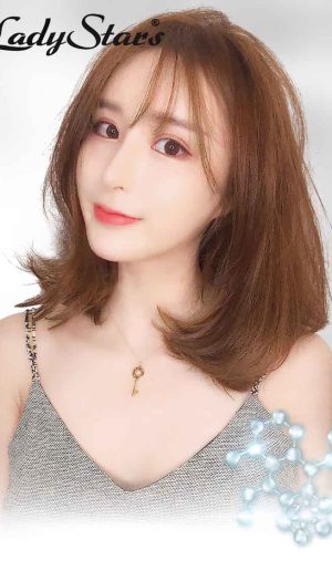 Tóc giả ngang vai mái thưa nhẹ nhàng và tinh tế