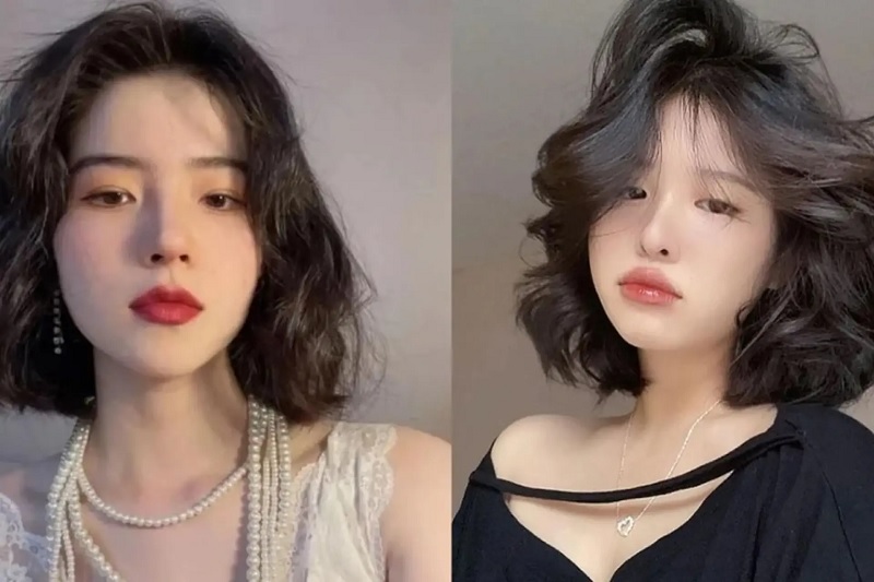 Tóc ngắn xoăn bồng bềnh