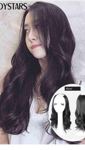 Tóc kẹp chữ U bằng tóc thật xoăn dài
