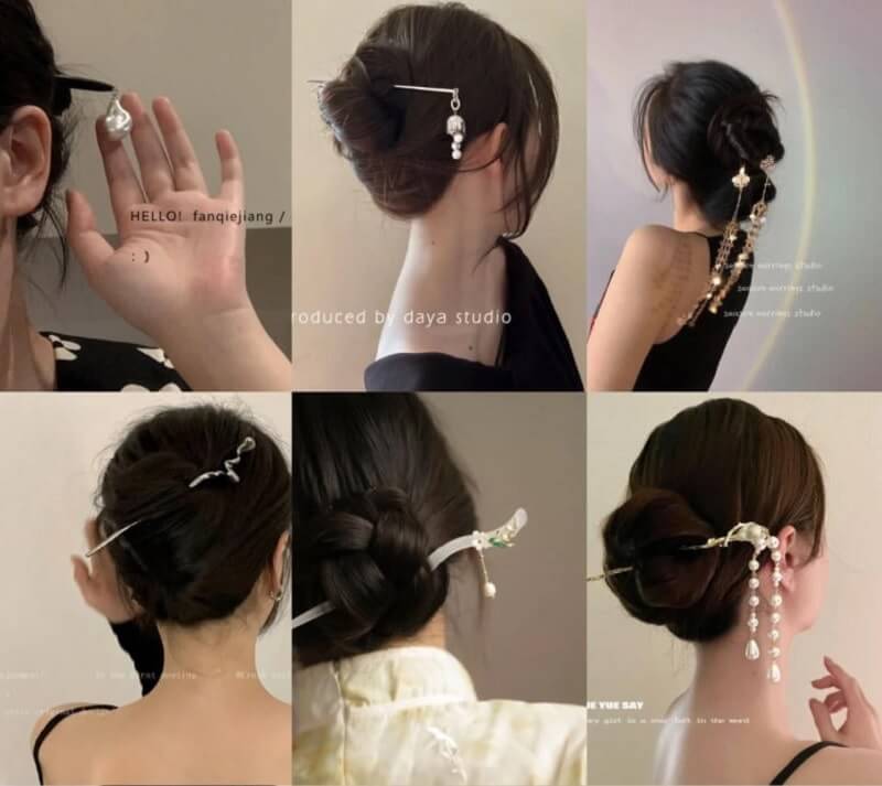 Kiểu tóc búi cài trâm