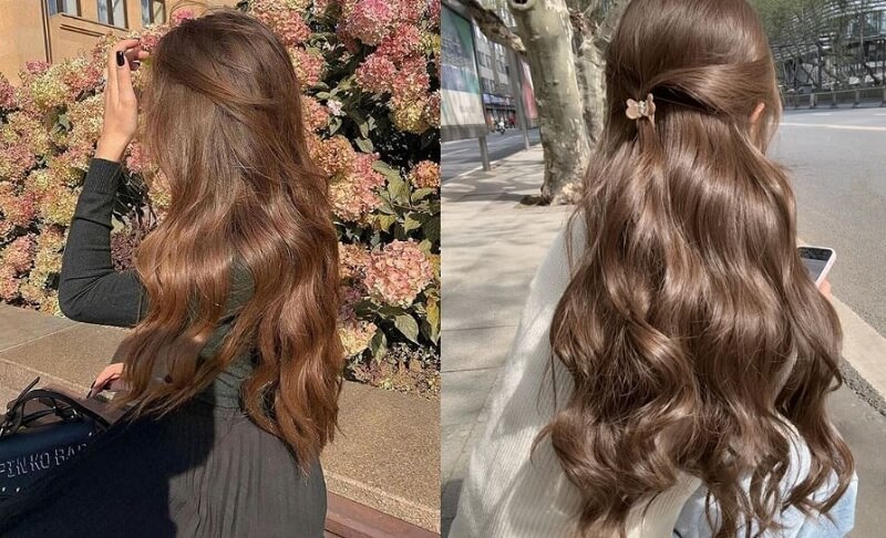 Tóc nâu hạt dẻ balayage