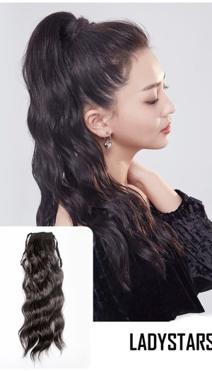 Tóc Giả Buộc Xoăn Đuôi Bằng Tóc Thật