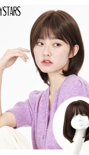 TÓC BOP GIẢ  NGUYÊN ĐẦU MÀU NÂU HẠT DẺ