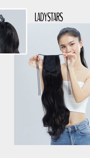 TÓC CỘT NGOẠM XOĂN BẰNG TÓC THẬT
