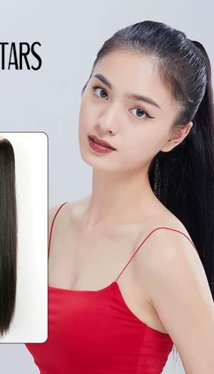 TÓC NGOẠM ĐUÔI NGỰA THẲNG BẰNG TÓC THẬT