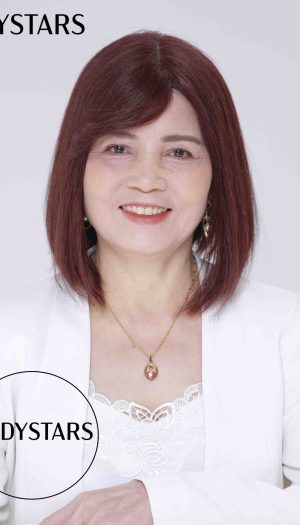 Tóc giả trung niên ngang vai có mái