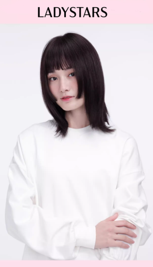 LADYSTARS - Tóc giả ngang vai mái bằng