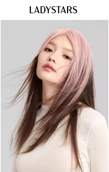 Tóc mái giả LADYSTARS màu thời trang bằng tóc thật