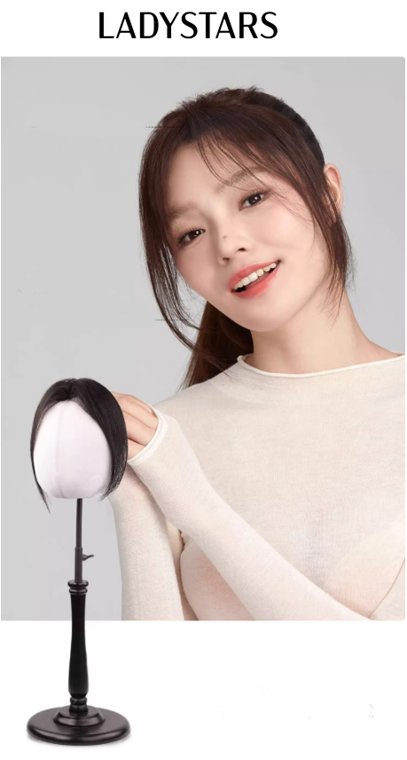 Tóc giả LADYSTARS - Tóc mái giả thưa có 2 mai tóc thật