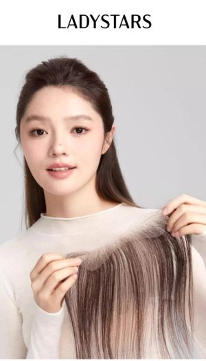 Tóc giả mái M nữ LADYSTARS che hói đường chân tóc bằng tóc thật