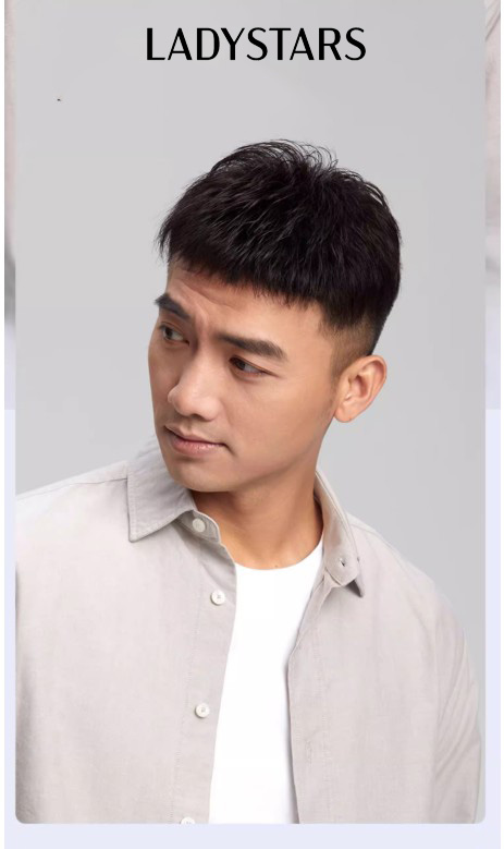 Tóc giả nam LADYSTARS kiểu mohican bằng tóc thật