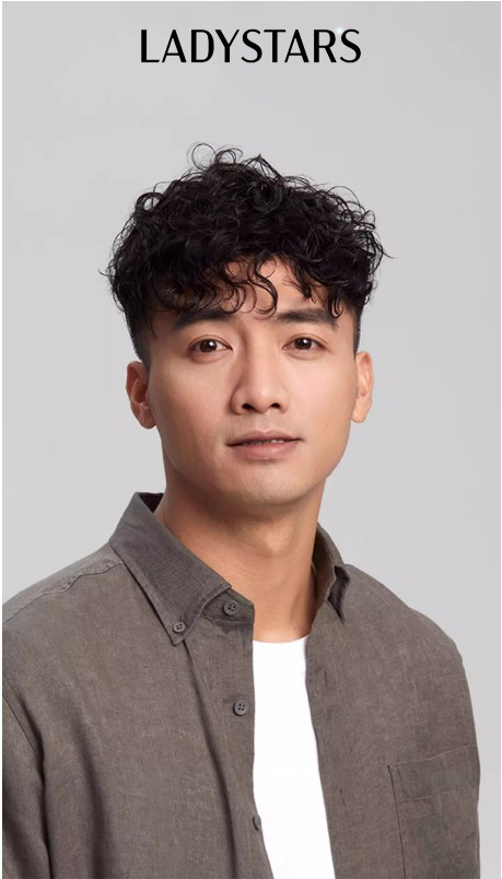 Tóc gải nam LADYSTARS kiểu xoăn phong cách trẻ trung