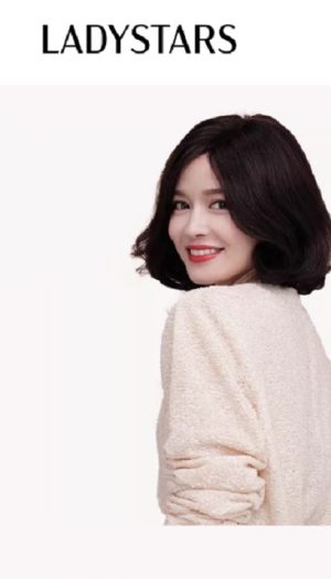 Tóc giả nữ LADYSTARS kiểu bob cụp dày đuôi rẽ ngôi có da đầu tự nhiên