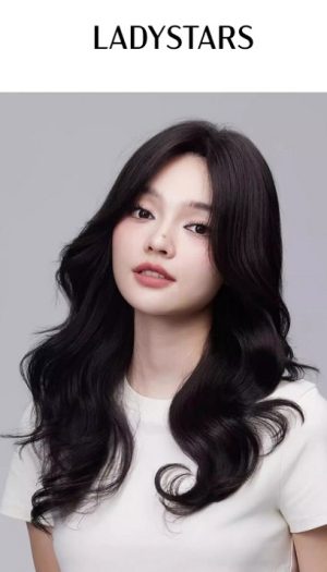 Tóc giả nữ LADYSTARS dài xoăn lơi lọn to có ngôi siêu da đầu