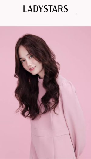 Tóc giả nữ LADYSTARS dài xoăn lơi màu hạt dẻ bằng tóc thật siêu da đầu