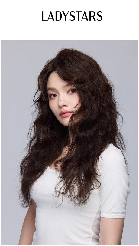 Tóc giả nữ LADYSTARS dài xoăn lơi tự nhiên bằng tóc thật