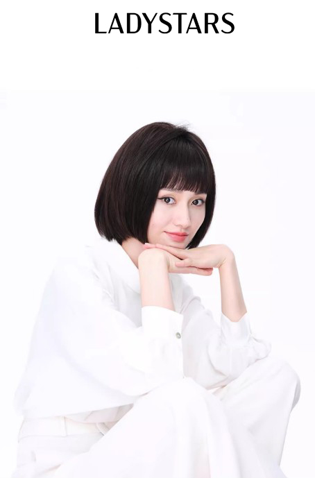 Tóc giả nữ LADYSTARS kiểu bob có mái bằng tóc thật có da đầu