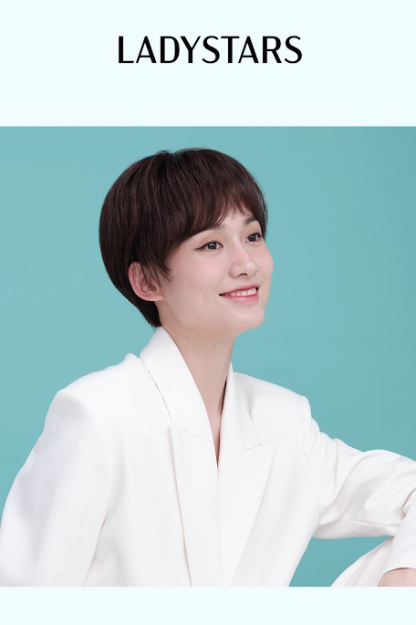 Tóc giả nữ tém LADYSTARS có mái bằng tóc thật tinh tế sang trọng