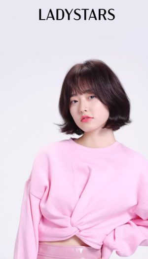 Tóc giả nữ LADYSTARS  tóc mái bồng bềnh xoăn nhẹ kiểu Hàn quốc làm từ tóc thật