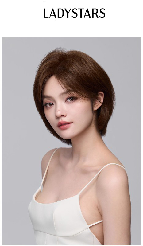 Tóc giả tém nữ LADYSTARS rẻ ngôi giữa kiểu nhật cho khuôn mặt nhỏ
