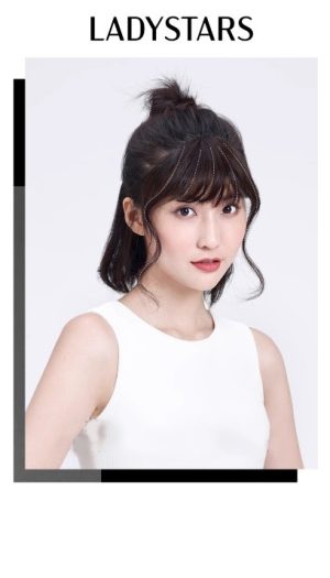 Tóc mái giả LADYSTARS mái thưa có hai mai dài tóc thật