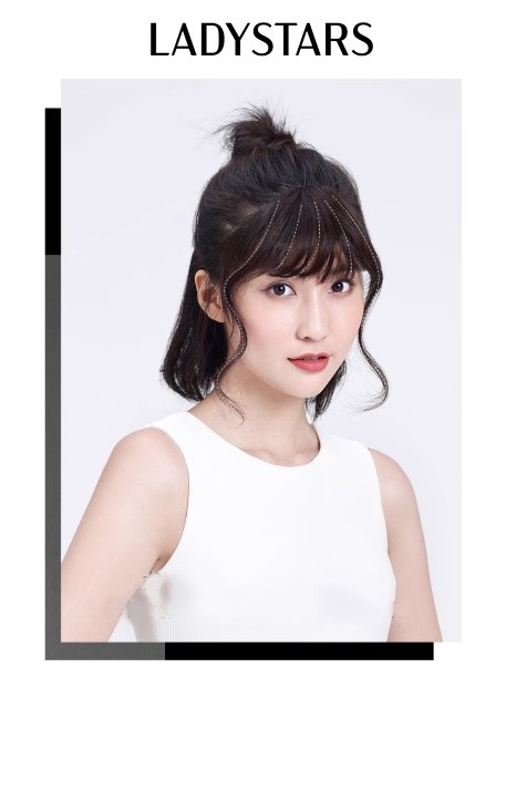 Tóc mái giả LADYSTARS mái thưa có hai mai dài tóc thật