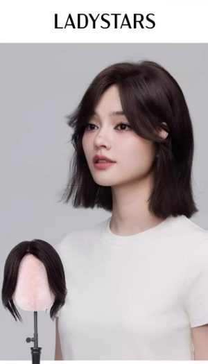 Tóc giả mái phủ hói nữ LADYSTARS hai mái siêu da đầu