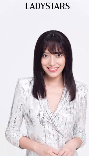 Tóc mái phủ hói LADYSTARS dài trung bình có mái dệt tay mono toàn bộ bằng tóc thật