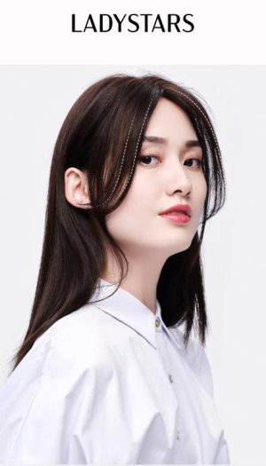 Tóc giả mái phủ hói LADYSTARS hai mai trẻ trung thời trang bằng tóc thật
