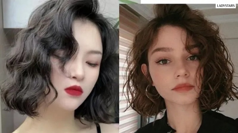 Tóc ngắn xoăn sóng nước tuổi 35
