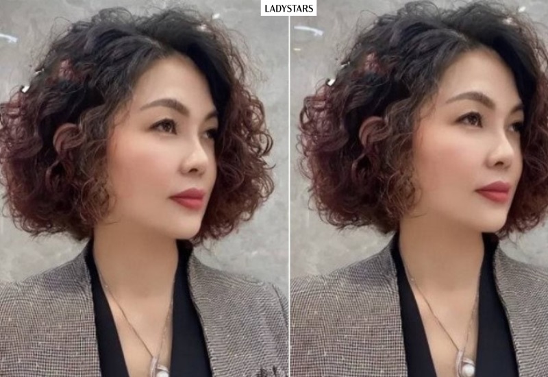 Kiểu tóc Lob uốn gợn cho tuổi 45