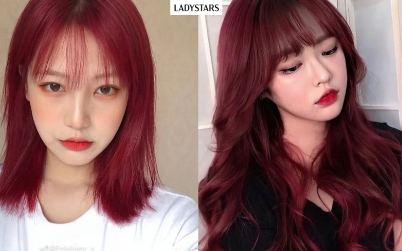 Tóc màu nâu đỏ cherry