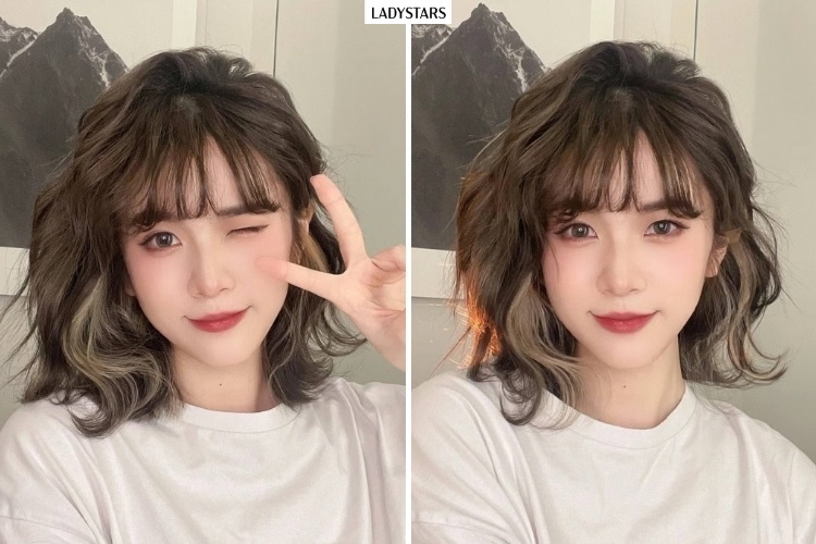Kiểu tóc ngắn uốn nhẹ nhàng dự tiệc