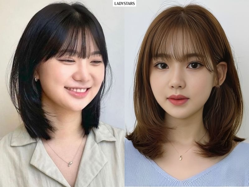 Tóc ngắn kết hợp với mái thưa dự tiệc