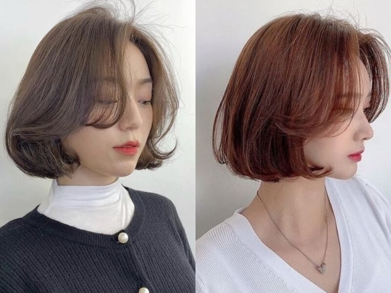 Tóc bob uốn cụp chữ C
