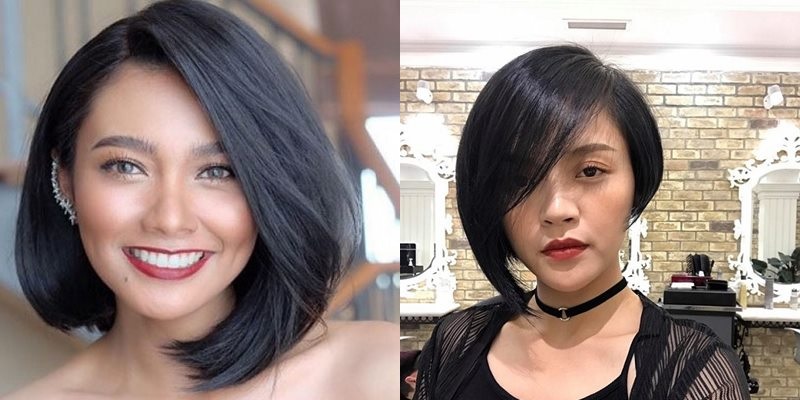 Tóc bob ngắn mái lệch