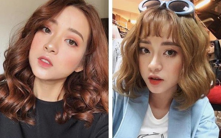 Tóc ngắn uốn lọn to
