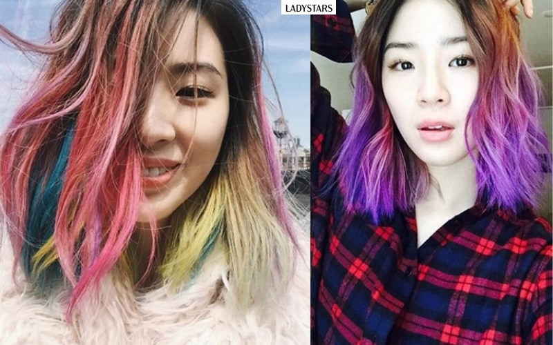 Tóc ngắn Ombre Dip-Dye