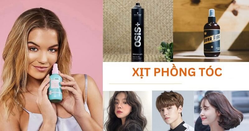 Làm phồng tóc bằng xịt phồng chân tóc