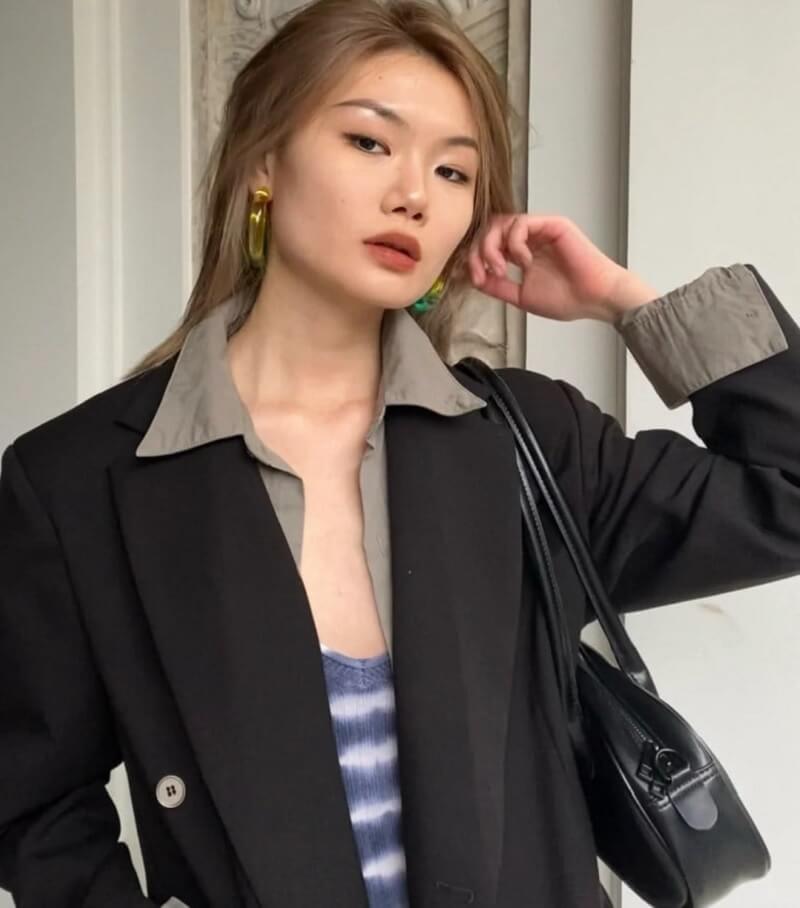 Tóc nhuộm highlight Balayage mặt vuông
