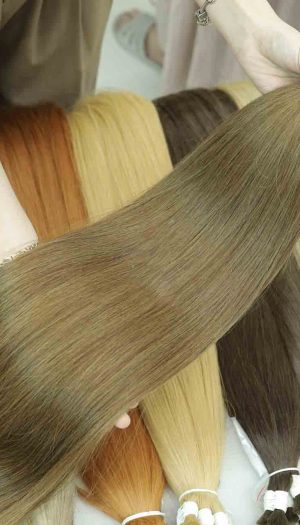 Tóc nối bó màu nâu hạt dẻ sáng