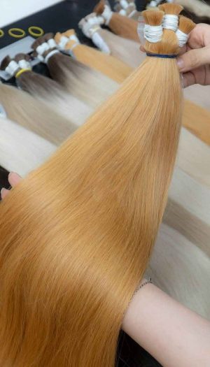 Tóc nối bó màu vàng đồng sáng