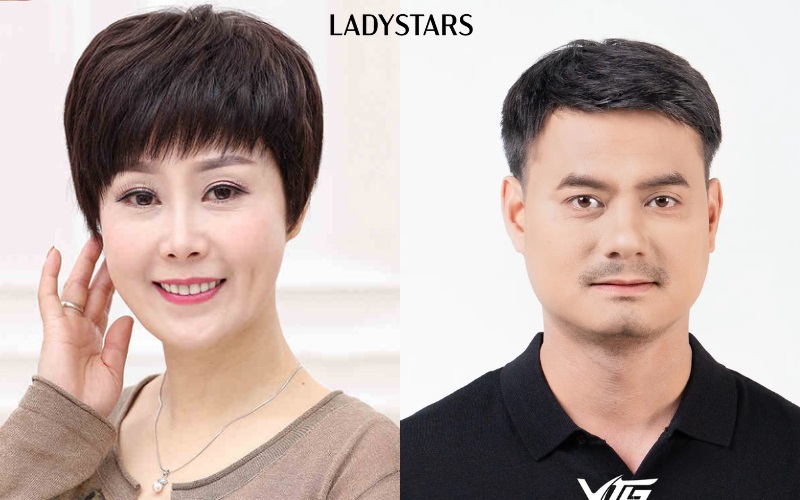Các dòng tóc giả nữ trung niên và tóc giả nam trung niên