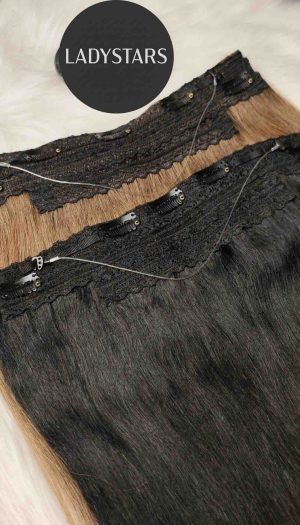 Tóc kẹp phím halo bằng tóc thật mà đen tự nhiên