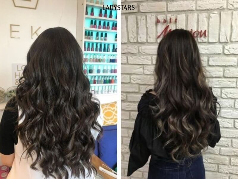 Tóc dài xoăn sóng nhỏ