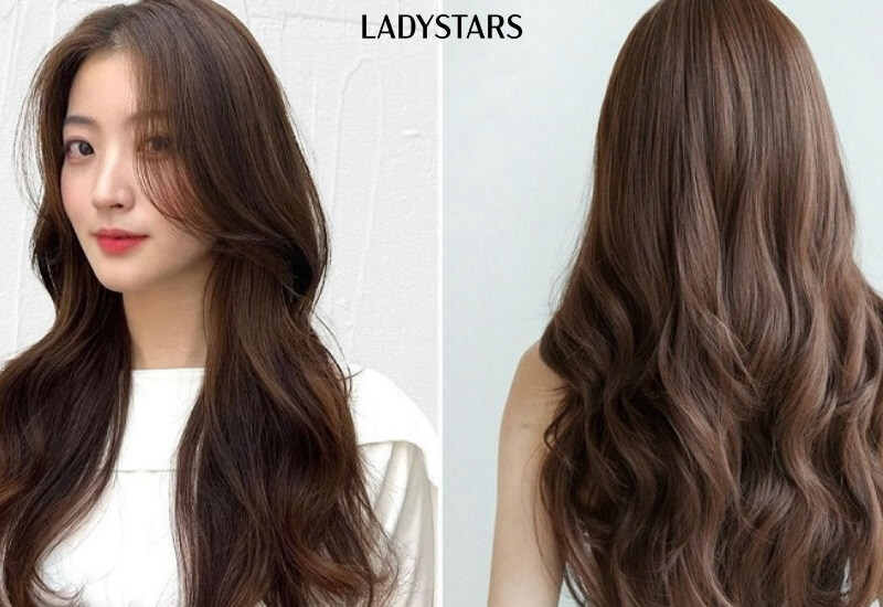 Tóc dài uốn gợn sóng nhẹ
