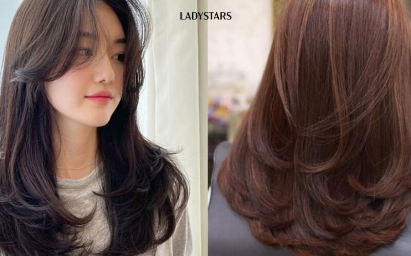 Tóc dài uốn đuôi kiểu chữ C