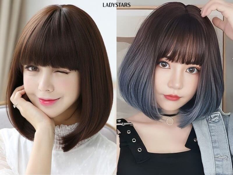 Tóc uốn cụp mái bằng