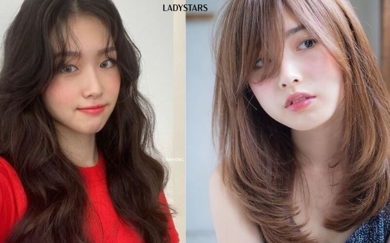 Tóc ngang lưng cho mặt vuông